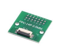 sourcing map FFC FPC PCB Convertidor Placa 14P 0.5mm Enchufe Lateral, Reverso 1.0mm, a DIP 2,54mm para LCD 3D Impresora Cámara DVD TV Ordenador Portátil Audio Paquetes 1