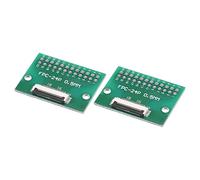 sourcing map FFC FPC PCB Convertidor Placa 24P 0.5mm Enchufe Lateral, Reverso 1.0mm, a DIP 2,54mm para LCD 3D Impresora Cámara DVD TV Ordenador Portátil Audio Paquetes 2