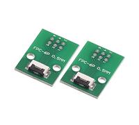 sourcing map FFC FPC PCB Convertidor Placa 6P 0.5mm Enchufe Lateral 2pcs | Reverso 1.0mm, a DIP 2,54mm para LCD 3D Impresora Cámara DVD TV Ordenador Portátil Audio