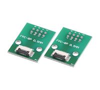 sourcing map FFC FPC PCB Convertidor Placa 8P 0.5mm Enchufe Lateral, Reverso 1.0mm, a DIP 2,54mm para LCD 3D Impresora Cámara DVD TV Ordenador Portátil Audio Paquetes 2