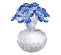 sourcing map Figura de flores de cristal, siete flores, ramo de adornos, decoración coleccionable para cumpleaños, aniversario, boda, regalos del día de San Valentín, color rojo