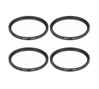 sourcing map Filtro de estrella de 49 mm, filtro Starburst para lente de cámara, efecto de luz de estrella, juego de pantalla cruzada de 4 puntos, 6 puntos, 8 puntos, 12 puntos para trabajos de vidrio