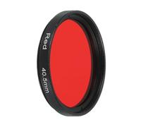 sourcing map Filtro de lente de 40,5 mm, filtro de cámara rojo completo, vidrio óptico redondo, filtros fluorescentes universales para cámara fotográfica
