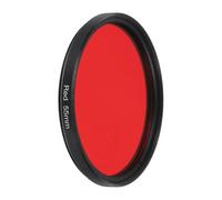 sourcing map Filtro de lente de 55 mm, filtro de cámara rojo completo para arañazos, vidrio óptico, filtros fluorescentes redondos, universales para lente de fotografía de cámara
