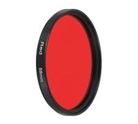 sourcing map Filtro de lente de 58 mm, filtro de cámara rojo completo para arañazos, vidrio óptico, filtros fluorescentes redondos, universales para lente de fotografía de cámara