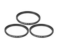 sourcing map Filtro de lente de estrella de 52 mm, 1 juego de filtro de lente Starburst de 4 puntos, 6 puntos, 8 puntos, filtro de lente de cámara de estrella para paisajes nocturnos