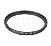 sourcing map Filtro de lente de estrella de 52 mm, filtro de lente Starburst de 8 puntos, filtro de lente de cámara de estrella para paisajes nocturnos
