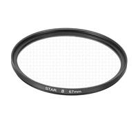 Sourcing Map Filtro de lente de estrella de 67 mm, efecto Starburst de 8 puntos para paisajes nocturnos, fotografía de cristalería y metal, negro, vidrio óptico y aluminio