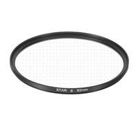sourcing map Filtro de lente de estrella de 82 mm, filtro de lente Starburst de 8 puntos, filtro de lente de cámara de estrella para paisajes nocturnos