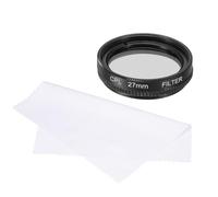 sourcing map Filtro polarizador circular de 27 mm, revestimiento multicapa de doble cara con paño de limpieza para lente de cámara