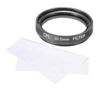 sourcing map Filtro polarizador circular de 30,5 mm, revestimiento multicapa de doble cara, filtro polarizador con paño de limpieza para lente de cámara