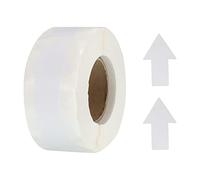 sourcing map Flecha Pegatina Etiquetas 500 Cuenta/Rollo 1.3x2 Pulgadas Blanco Adhesivo Flecha Forma Letreros para Recortes Álbum Bricolaje Artesanía Organizar Inventario