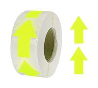sourcing map Flecha Pegatina Etiquetas 500 Cuenta/Rollo 1.3x2 Pulgadas Fluorescente Amarillo Adhesivo Flecha Forma Letreros para Recortes Álbum Bricolaje Artesanía Organización Inventario