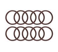 sourcing map Flúor Caucho Juntas Tóricas 23mm OD 19mm ID 2mm Ancho, Métrico FKM Sellado Junta, Paquete de 10