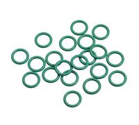 sourcing map Flúor Caucho Tóricas Juntas, 10mm OD 7mm ID 1,5mm Ancho FKM Sello Junta para Maquinaria Plomería, Verde, Paquete de 20