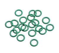 sourcing map Flúor Caucho Tóricas Juntas, 12,5mm OD 9,5mm ID 1,5mm Ancho FKM Sello Junta para Maquinaria Plomería, Verde, Paquete de 20