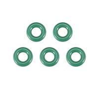 sourcing map Flúor Caucho Tóricas Juntas, 14mm OD 7mm ID 3,5mm Ancho FKM Sello Junta para Maquinaria Plomería, Verde, Paquete de 5