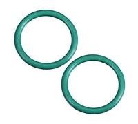 sourcing map Flúor Caucho Tóricas Juntas, 18mm OD 14mm ID 2mm Ancho FKM Sello Junta para Maquinaria Plomería, Verde, Paquete de 2