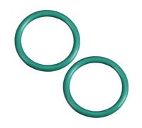 sourcing map Flúor Caucho Tóricas Juntas, 20mm OD 16mm ID 2mm Ancho FKM Sello Junta para Maquinaria Plomería, Verde, Paquete de 2