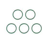 sourcing map Flúor Caucho Tóricas Juntas, 27mm OD 23mm ID 2mm Ancho FKM Sello Junta para Maquinaria Plomería, Verde, Paquete de 5