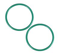 sourcing map Flúor Caucho Tóricas Juntas, 35mm OD 31mm ID 2mm Ancho FKM Sello Junta para Maquinaria Plomería, Verde, Paquete de 2