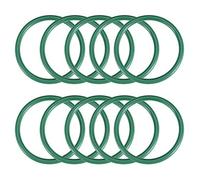 sourcing map Flúor Caucho Tóricas Juntas, 47mm OD 40mm ID 3,5mm Ancho FKM Sello Junta para Maquinaria Plomería, Verde, Paquete de 10