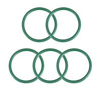 sourcing map Flúor Caucho Tóricas Juntas, 49mm OD 42mm ID 3,5mm Ancho FKM Sello Junta para Maquinaria Plomería, Verde, Paquete de 5