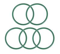 sourcing map Flúor Caucho Tóricas Juntas, 55mm OD 48mm ID 3,5mm Ancho FKM Sello Junta para Maquinaria Plomería, Verde, Paquete de 5