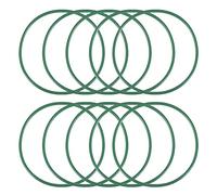 sourcing map Flúor Caucho Tóricas Juntas, 58mm OD 54mm ID 2mm Ancho FKM Sello Junta para Maquinaria Plomería, Verde, Paquete de 10