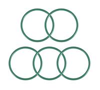sourcing map Flúor Caucho Tóricas Juntas, 59mm OD 52,8mm ID 3,1mm Ancho FKM Sello Empaquetadura para Maquinaria Fontanería, Verde, Paquete de 5