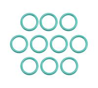 sourcing map Flúor Caucho Tóricas Juntas, 7mm OD 5mm ID 1mm Ancho FKM Sello Junta para Maquinaria Plomería, Verde, Paquete de 10