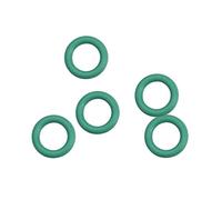 sourcing map Flúor Caucho Tóricas Juntas, 8mm OD 5mm ID 1,5mm Ancho FKM Sello Junta para Maquinaria Plomería, Verde, Paquete de 5