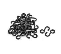 sourcing map Forma mochila de plástico S Correa conectivo de resorte giratorio Anillo Ganchos Hebilla Negro 30pcs