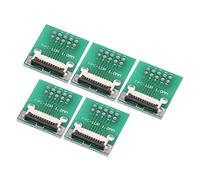 sourcing map FPC FFC Convertidor Conector Placa 10p 1.0mm Enchufe Lateral, Reverso 0.5mm, a DIP 2,54mm para LCD 3D Impresora DVD TV Portátil Audio Paquetes 5