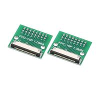 sourcing map FPC FFC Convertidor Conector Placa 16p 1.0mm Enchufe Lateral, Reverso 0.5mm, a DIP 2,54mm para LCD 3D Impresora DVD TV Portátil Audio Paquetes 2