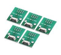 sourcing map FPC FFC PCB Converter Board 8P 0,5 mm en el lado del zócalo, parte posterior 1,0 mm, a DIP 2,54 mm para impresora LCD 3D Cámara DVD TV portátil Audio Pack de 5