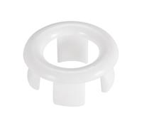 sourcing map Fregadero Lavabo Moldura Desbordamiento Cubierta Inserción Agujero Anillo Cubiertas Tapas Blanco 12uds