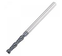 sourcing map Fresa de extremo de punta cuadrada, 6 mm de diámetro de punta de carburo sólido con revestimiento AlTiN CNC fresa de 2 flautas HRC45 con vástago de 6 mm de longitud de 100 mm