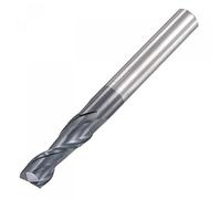 sourcing map Fresa de punta cuadrada, 8 mm de diámetro de punta de carburo sólido con revestimiento AlTiN CNC fresa de 2 flautas HRC45 con vástago de 8 mm de longitud de 75 mm