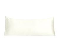 sourcing map Funda de almohada de satén suave y sedoso, 1,4 m de largo, para almohada corporal, 50,8 x 142,2 cm, color marfil