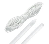 sourcing map Funda de cable trenzada de 15 m, 5/64 pulgadas de diámetro interior 200 °C, alta temperatura, 1500 V, de fibra de vidrio, protector de cable de aislamiento de cables, organizador de