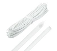 sourcing map Funda de cable trenzado de 15 m, 5/32 pulgadas de diámetro interior 200 °C, alta temperatura, 1500 V, de fibra de vidrio, protector de cable de aislamiento, organizador de cables para