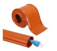 sourcing map Funda de gestión de cables de 6.5 pies, cubierta flexible de identificación de 1.6 pulgadas, protector de aislamiento a presión para subestación, redes eléctricas de alto voltaje, rojo