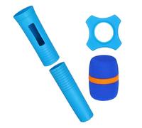 sourcing map Funda de goma para mango de micrófono de mano inalámbrico, funda protectora de silicona de 1.57 x 5.51 pulgadas para escenario de actuación de karaoke, con cubierta de anillo