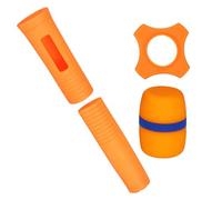 sourcing map Funda de goma para mango de micrófono de mano inalámbrico, funda protectora de silicona de 1.57 x 5.51 pulgadas para escenario de actuación de karaoke, con cubierta de anillo