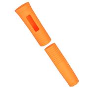 sourcing map Funda de goma para mango de micrófono de mano inalámbrico, funda protectora de silicona de 1.57 x 5.51 pulgadas para escenario de actuación de karaoke, naranja