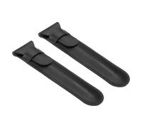 Sourcing Map - Funda de piel para bolígrafos, funda protectora para bolígrafos estilográficas, lápices, suministros de escritorio de oficina, Black, 16 x 4cm / 6.3 x 1.6 Inch (L * W), Funda para