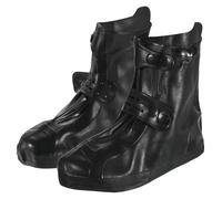 sourcing map Funda impermeable antideslizante para zapatos, protectores de zapatos con doble hebilla para hombres y mujeres, lluviosos al aire libre, Black, 3X-Large