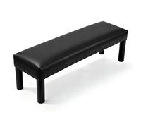 sourcing map Funda impermeable para banco de comedor, funda protectora rectangular de piel sintética elástica de 39.4 a 47.2 pulgadas para bancos de piano, cocina, sillas de comedor, color negro