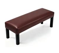sourcing map Funda impermeable para banco de comedor, funda protectora rectangular de piel sintética elástica de 31.5 a 39.4 pulgadas para bancos de piano, cocina, sillas de comedor, color marrón